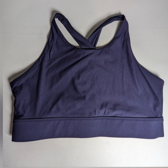 Fabletics Women's No Bounce Sports Bra Blue Size L Active Gym Yoga Cross Back - Picture 3 of 7